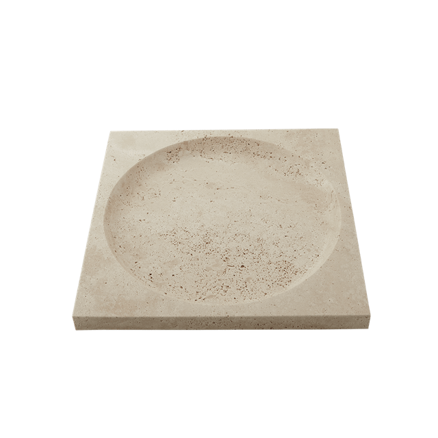 Aytm Regina Fad 30 cm i Travertin - Elegant Dekorativt Fad
