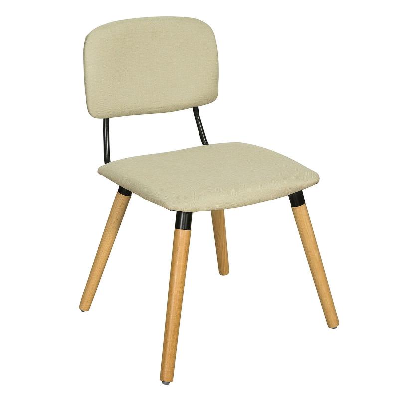 Bøgetræ Spisebordsstol med Stofpude - Ergonomisk Design