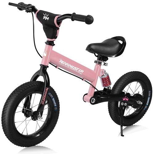 Børnecykel med Pneumatiske Dæk og Affjedring i Pink