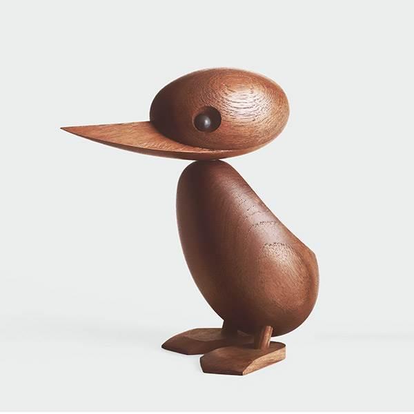 Architectmade And i Teak - Håndlavet Træfigur