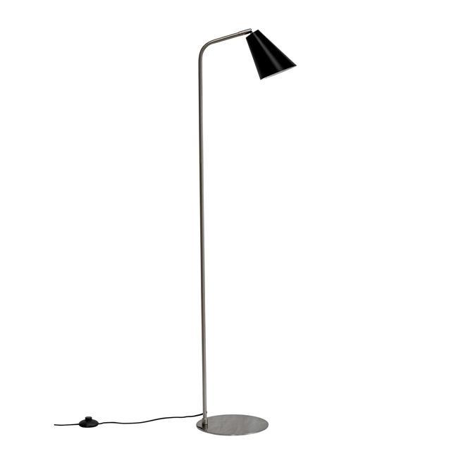 Dyberg Larsen Oswald Gulvlampe i Sort Stål - Moderne Elegance