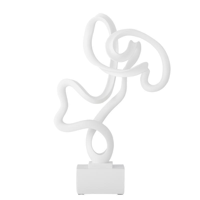 Bloomingville Arista Skulptur i Hvid Resin - Unik Dekoration