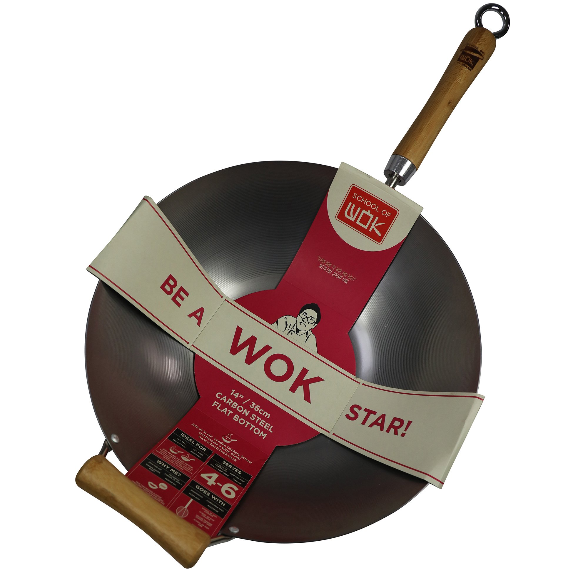 Kullstål Wok 36